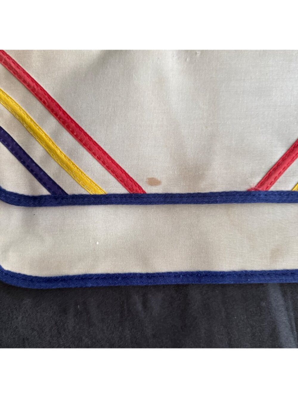 Vintage Canvas Pouch Set With Multicolor Stripe Design & Wrist Strap - Picture 2 of 10